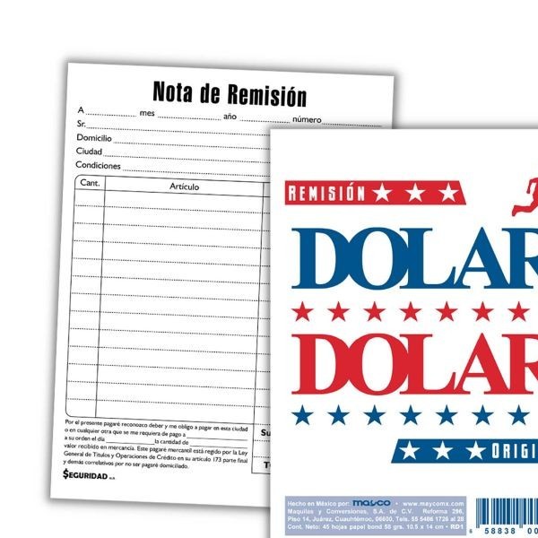 REMISION 18 CTA. ORIGINAL 45H. DOLAR RD-1 E.200